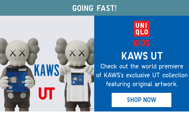BANNER 2 - GOING FAST KAWS UT. SHOP NOW.