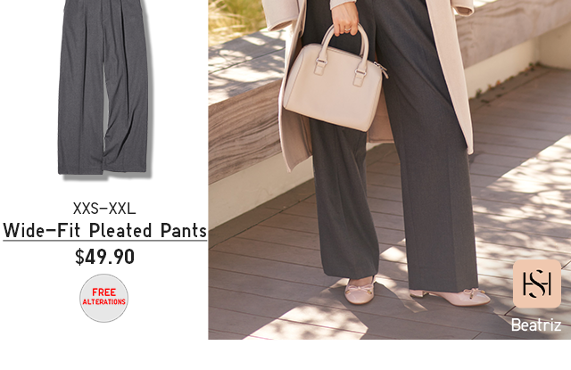 PDP3 - WOMEN WIDE FIT PLEATED PANTS