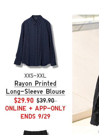 PDP7 - WOMEN RAYON PRINTED LONG SLEEVE BLOUSE