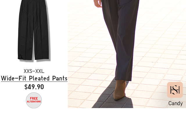 PDP9 - WOMEN WIDE FIT PLEATED PANTS