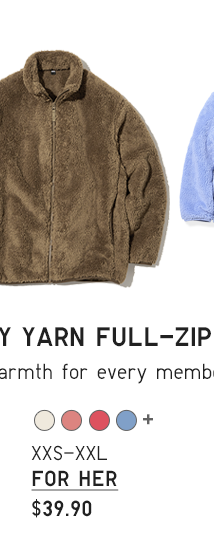PDP 10 - FOR HER FLUFFY YARN FULL ZIP JACKET