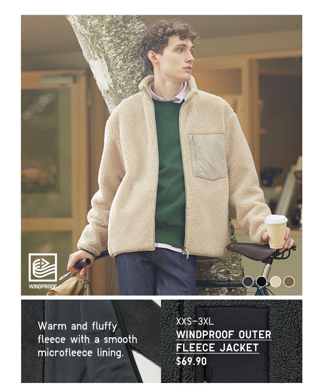 PDP12 - MEN WINDPROOF OUTER FLEECE JACKET