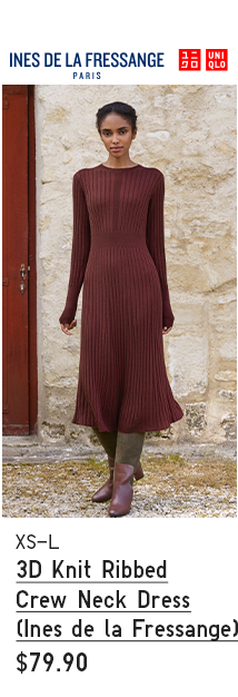 BANNER 2 - 3D KNIT RIBBED RIBBED CREW NECK DRESS INE DE LA FRESSANGE