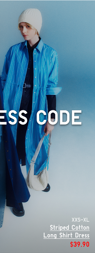 HERO 2 - WOMEN STRIPED COTTON LONG SHIRT DRESS