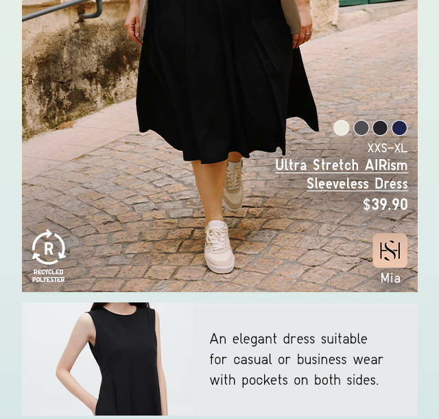 PDP5 - WOMEN ULTRA STRETCH AIRISM SLEEVELESS DRESS