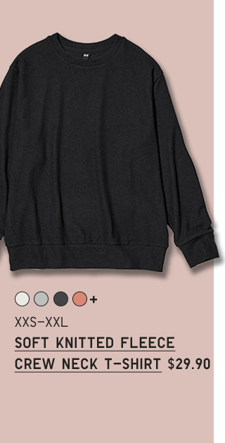 PDP 4 - WOMEN SOFT KNITTED FLEECE CREW T-SHIRT