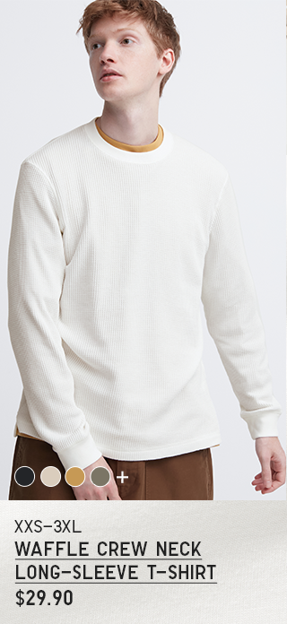 PDP 4 - MEN WAFFLE CREW NECK LONG SLEEVE T-SHIRT