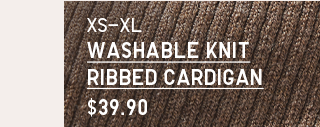PDP3 - WOMEN WASHABLE KNIT RIBBED CARDIGAN