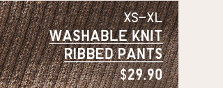PDP4 - WOMEN WASHABLE KNIT RIBBED PANTS