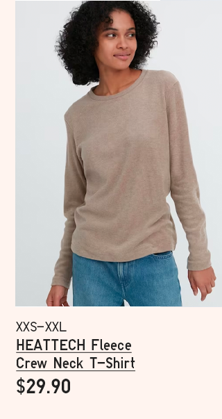 PDP 7 - WOMEN HEATTECH FLEECE CREW NECK T-SHIRT