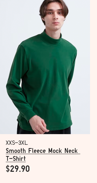 PDP 8 - MEN SMOOTH FLEECE MOCK NECK T-SHIRT