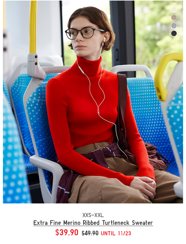 PDP 1 - WOMEN EXTRA FINE MERINO RIBBED TURTLENECK SWEATER