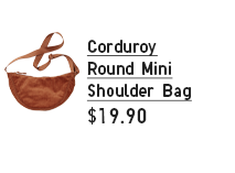 PDP 22 - CORDUROY ROUND MINI SHOULDER BAG