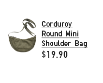 PDP 9 - CORDUROY ROUND MINI SHOULDER BAG