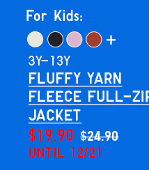 PDP 19 - KIDS FLUFFY YARN FLEECE FULL ZIP JACKET