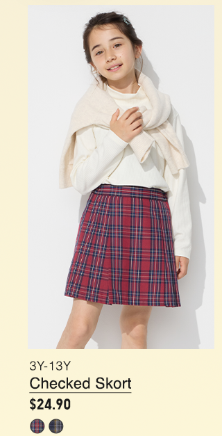 PDP6 - KIDS CHECKED SKIRT