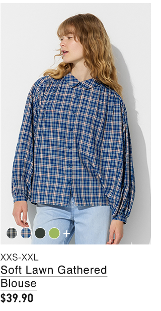 PDP12 - WOMEN SOFT LAWN GATHERED BLOUSE