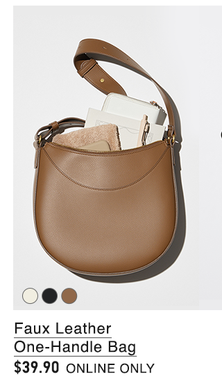 PDP13 - FAUX LEATHER ONE HANDLE BAG
