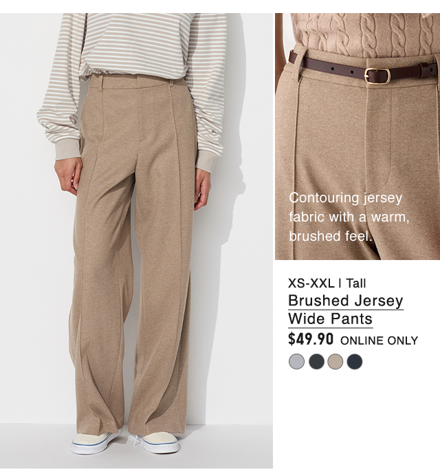 PDP3 - WOMEN BRUSHED JERSEY WIDE PANTS