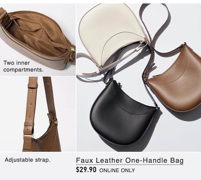 PDP6 - FAUX LEATHER ONE HANDLE BAG