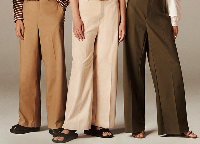 PDP4 - WOMEN WIDE CHINO PANTS