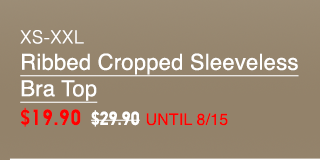 PDP9 - WOMEN RIBBED CROPPED SLEEVELESS BRA TOP