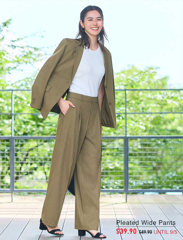 HERO - WOMEN DENIM PLEATED PANTS