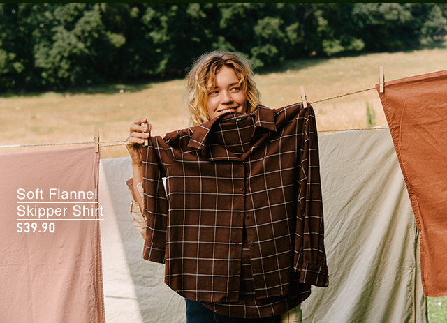 PDP13 - WOMEN SOFT FLANNEL SKIPPER SHIRT