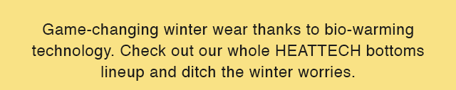 SUB - GAME CHANGING WINTER WEAR THANKS TO BIO WARMING TECHNOLOGY.