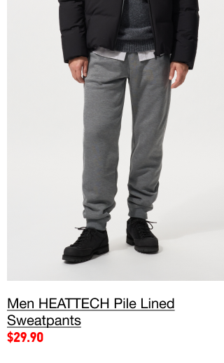 PDP8 - MEN HEATTECH PILE LINED SWEATPANTS