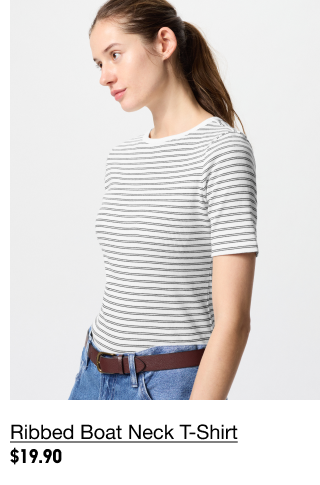 PDP2 - WOMEN RIBBED BOAT NECK T-SHIRT