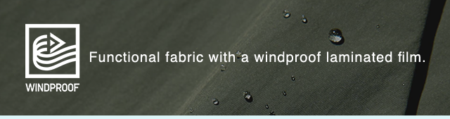 BANNER 2 - FUNCTIONAL FABRIC WITH A WINDPROOF LAMINATED FILM.