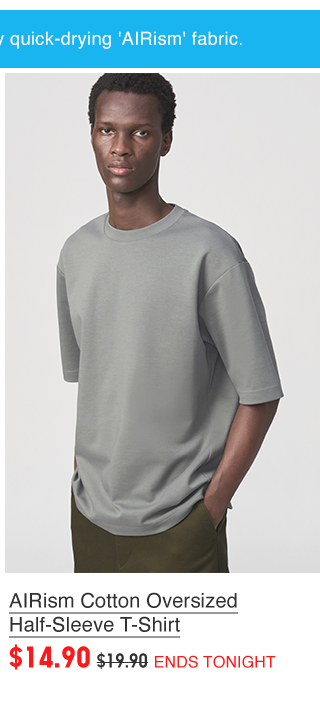 PDP3 - MEN AIRISM COTTON OVERSIZED HALF SLEEVE T-SHIRT