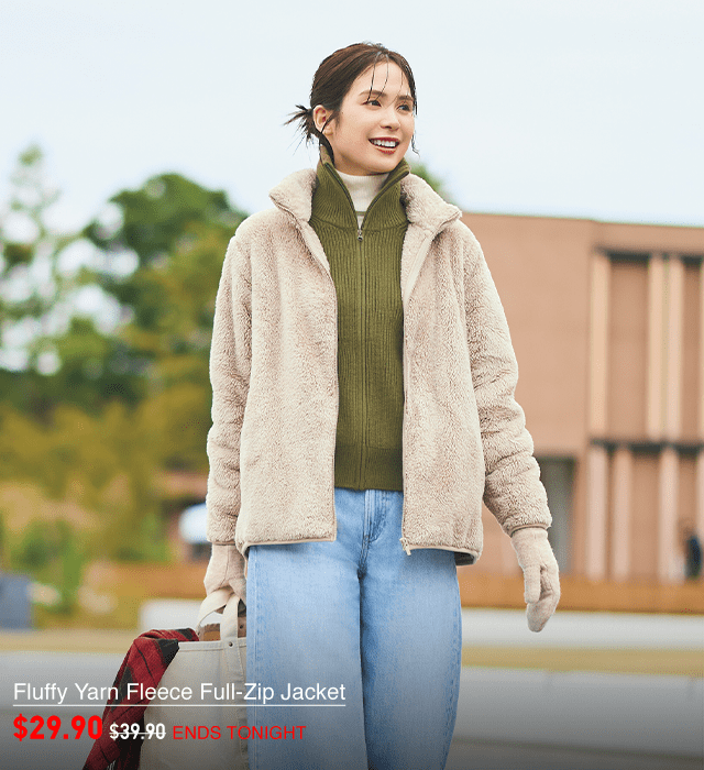 PDP1 - WOMEN FLUFFY YARN FLEECE FULL ZIP JACKET