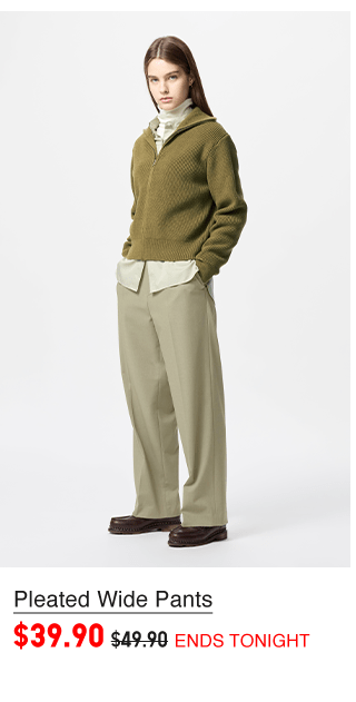 PDP4 - WOMEN PLEATED WIDE PANTS