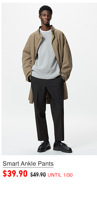 PDP3 - MEN SMART ANKLE PANTS WOOL LIKE