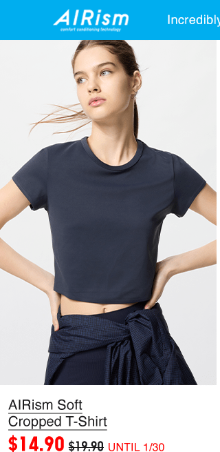 PDP5 - WOMEN AIRISM SOFT CROPPED T-SHIRT
