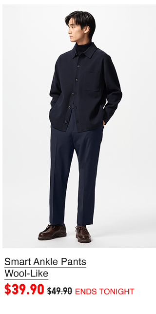 PDP3 - MEN SMART ANKLE PANTS WOOL LIKE
