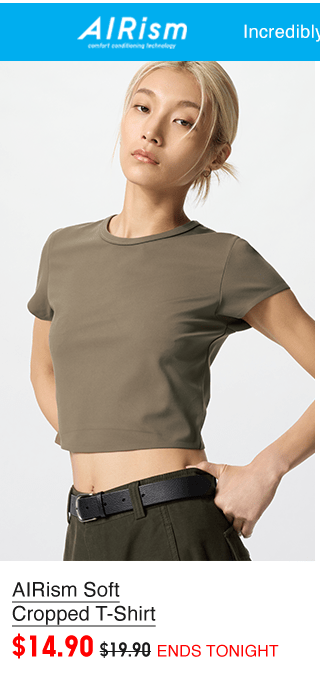 PDP8 - WOMEN AIRISM SOFT CROPPED T-SHIRT