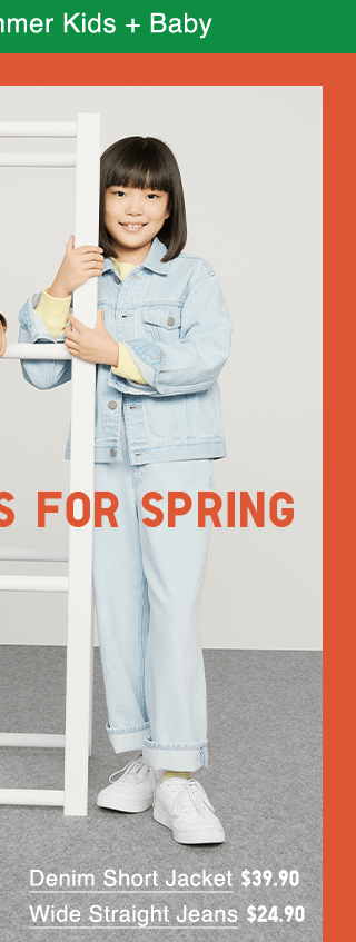 HERO 1 - KIDS DENIM SHORT JACKET AND WIDE STRAIGHT JEANS