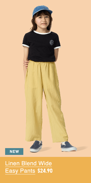 PDP4 - KIDS LINEN BLEND WIDE EASY PANTS
