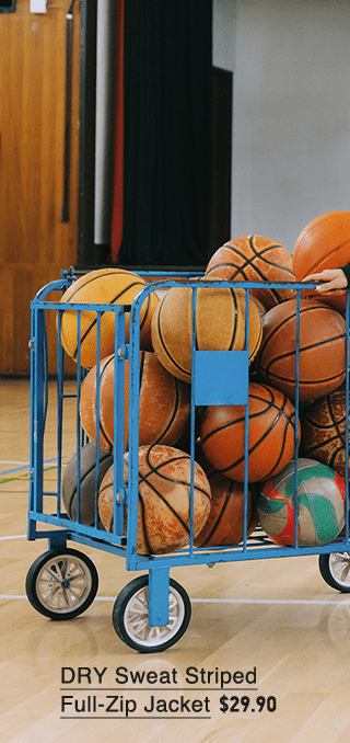 PDP6 - KIDS DRY SWEAT STRIPED FULL ZIP JACKET