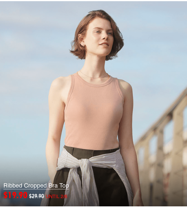 PDP4 - WOMEN RIBBED CROPPED BRA TOP