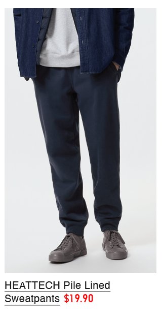 PDP5 - MEN HEATTECH PILE LINED SWEATPANTS