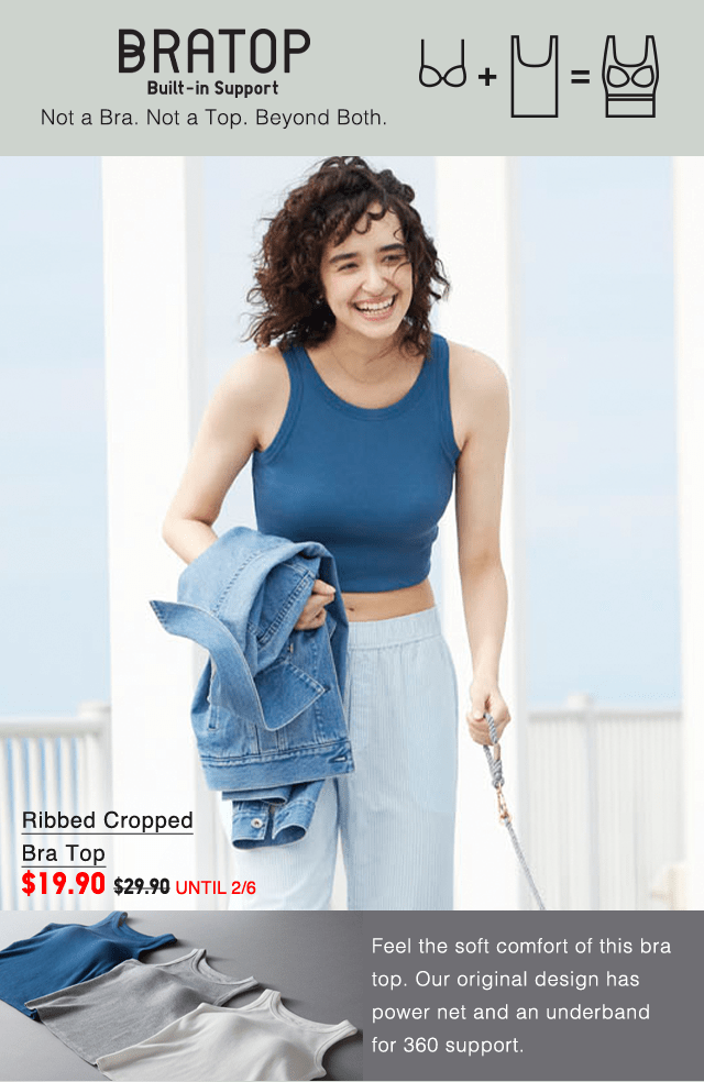 PDP1 - WOMEN RIBBED CROPPED BRA TOP