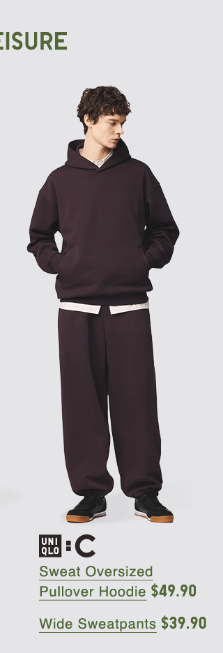 PDP6 - MEN SWEAT OVERSIZED PULLOVER HOODIE AND WIDE SWEATPANTS