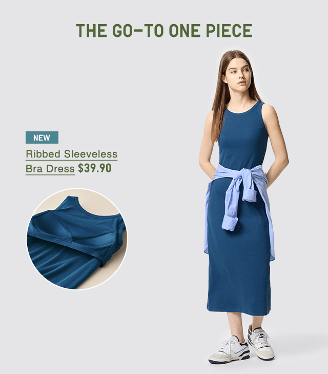 PDP9 - WOMEN RIBBED SLEEVLESS BRA DRESS