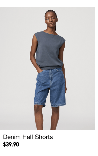 NEW ARRIVALS PDP - WOMEN DENIM HALF SHORTS