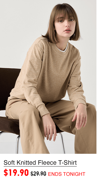 PDP7 - WOMEN SOFT KNNITTED FLEECE T-SHIRT