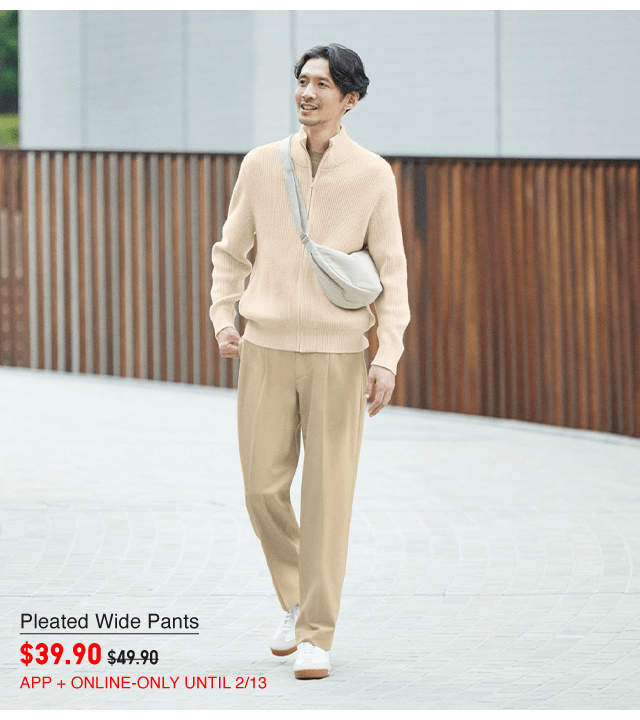 PDP3 - MEN PLEATED WIDE PANTS